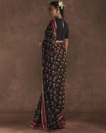 BLACK IRISBUD SAREE Saree - Image 3