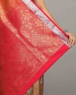 Paisley Woven South Silk Cotton Kanjeevaram Saree - Image 4