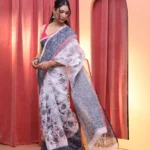 Women Printed Saree with Contrast Border