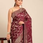 Women Woven Saree with Tassels