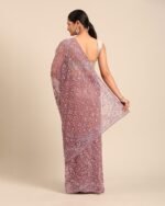 Women Embroidered Saree with Sequin Accent - Image 2