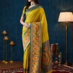 Women Silk Traditional Saree with Zari Border