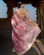 Women Banarasi Silk Saree with Contrast Border - Image 4